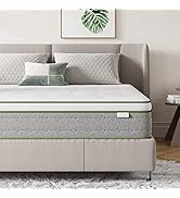 NoVilla Matelas 180 x 200 cm, matelas double ressorts ensachés mousse à mémoire de forme en gel frais