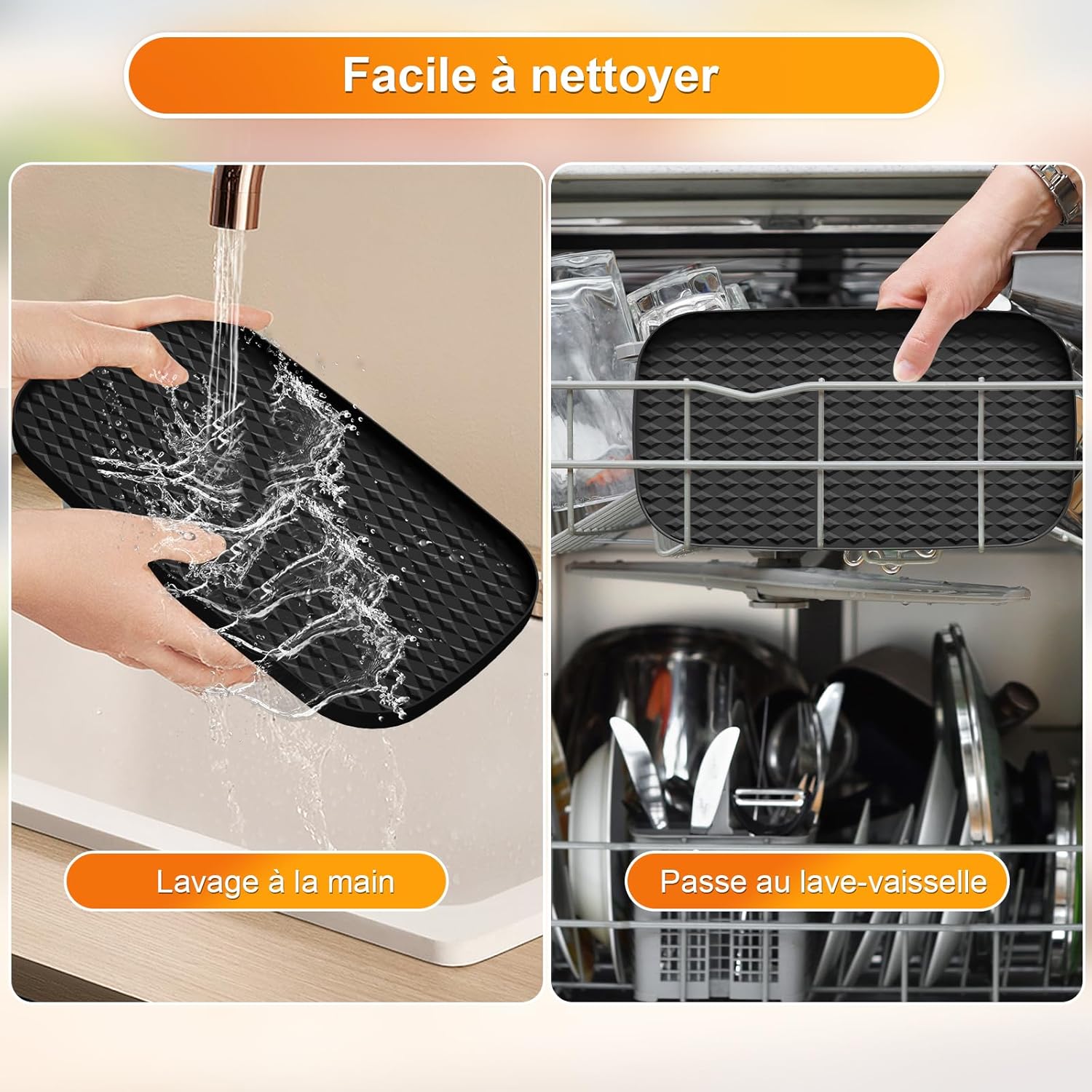 Silicone Tapis Air Fryer - accessoire réutilisable - 10.4L - compatible Ninja Foodi Flexdrawer - AF500EU