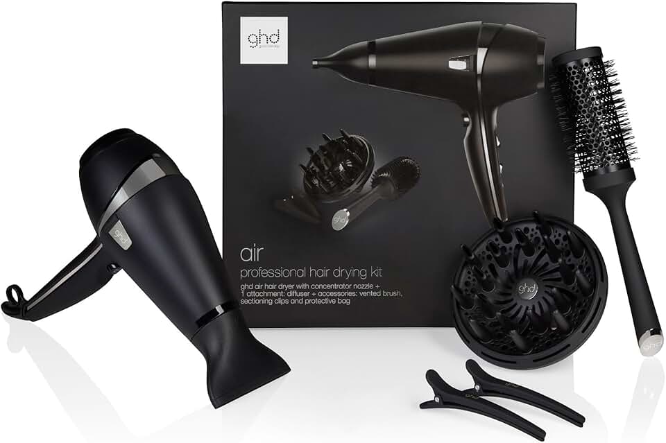 ghd - Air série - sèche-cheveux pro, brosse, diffuseur inclus, anti-frisottis