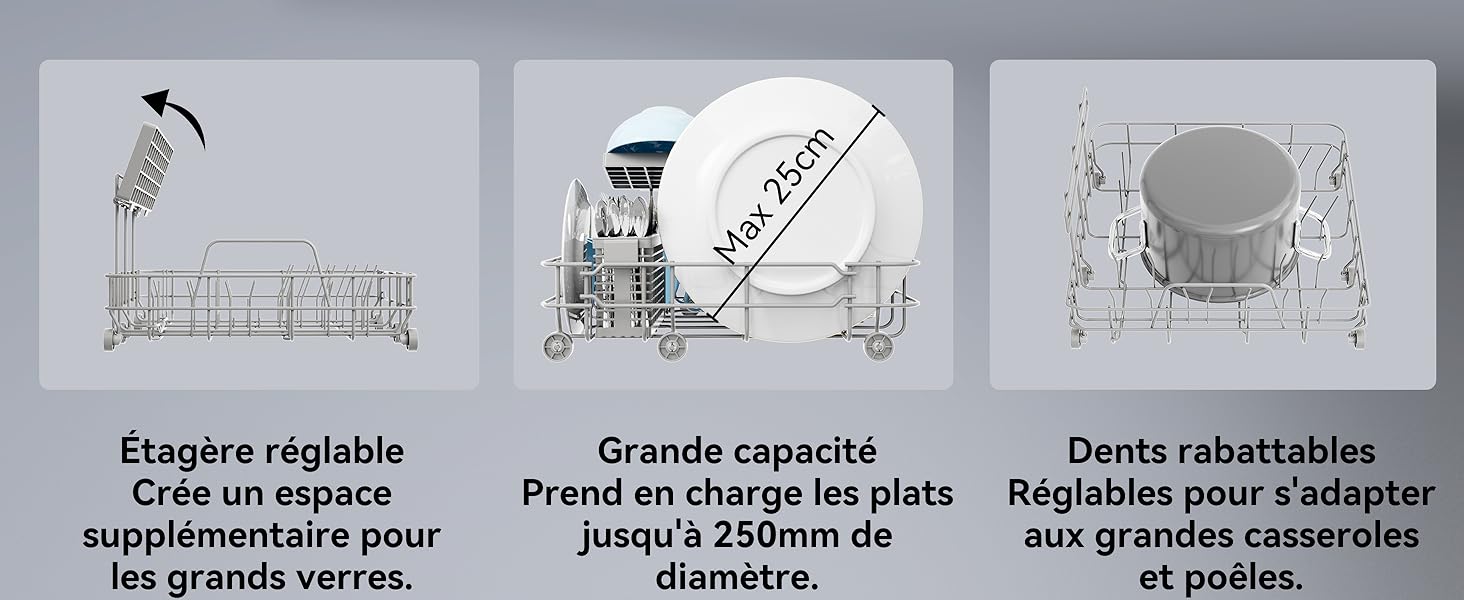 la vaisselle est un grand lave-vaisselle blanc et bleu