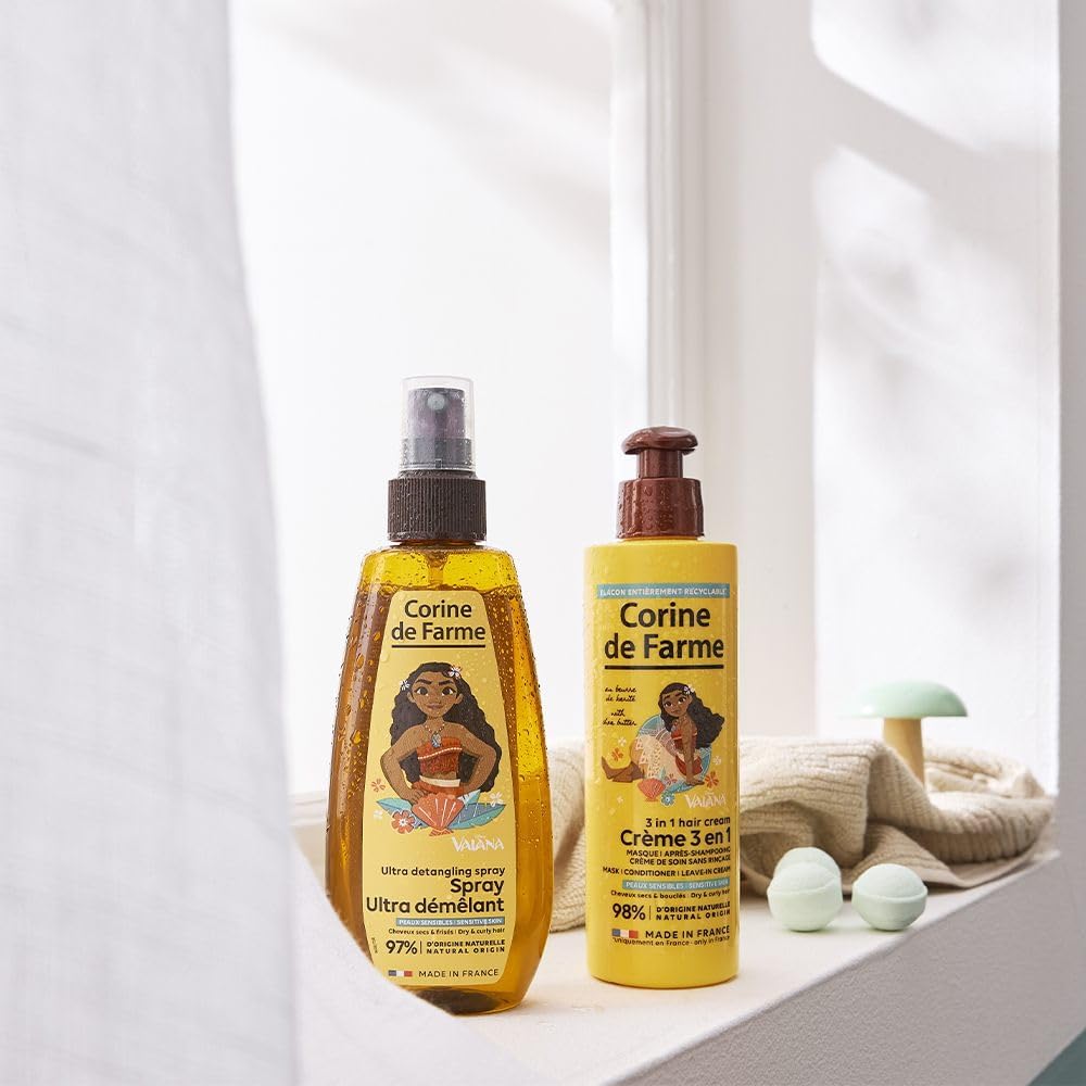 Corine de Farme - Vaiana 3 en 1 - 200 ml - Karité, dès 3 ans, enfant