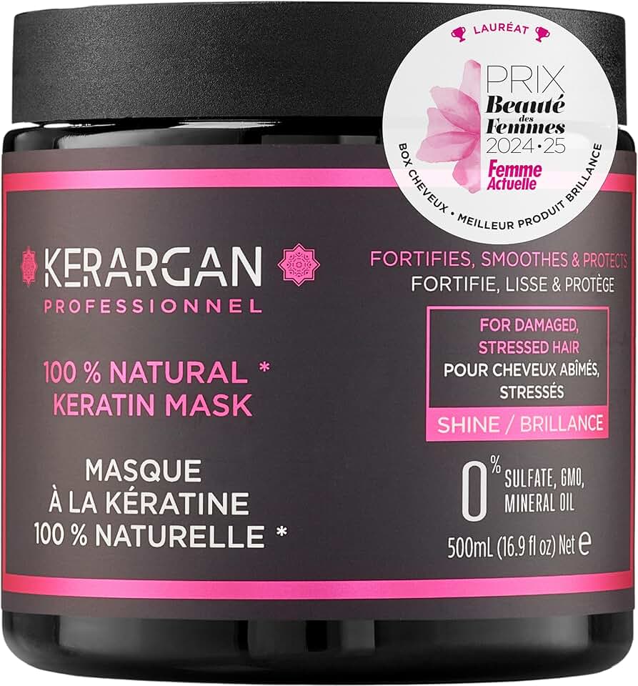 Kerargan - masque ultra réparateur 500ml - kératine, sans sulfate