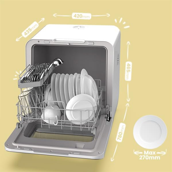 COMFEE' - Lave-vaisselle compact 3 couverts, 7 programmes, écran LED, démarrage différé - CDWMT305WD