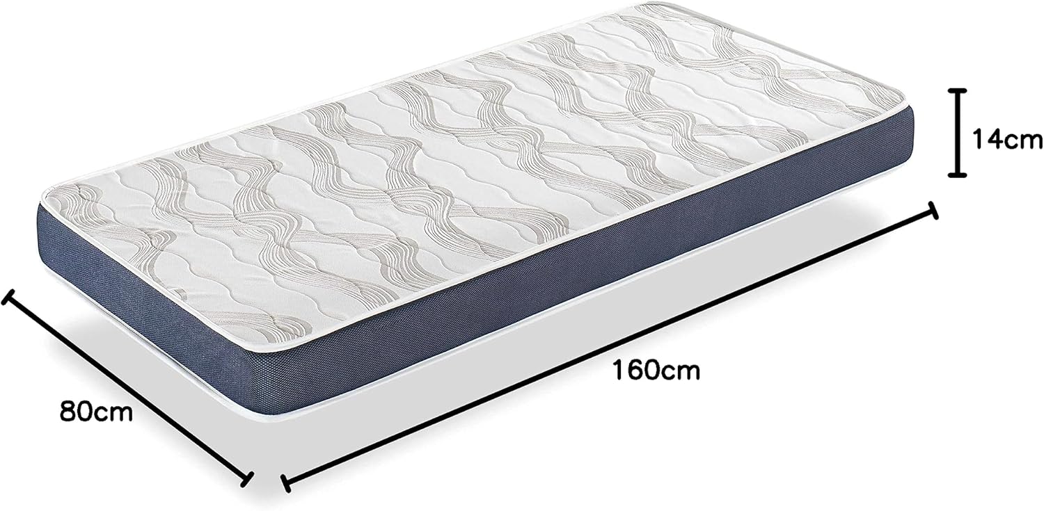 Dormissimo - Orion Confort - 80x160 cm - Matelas mousse ép. 14 cm, enfant