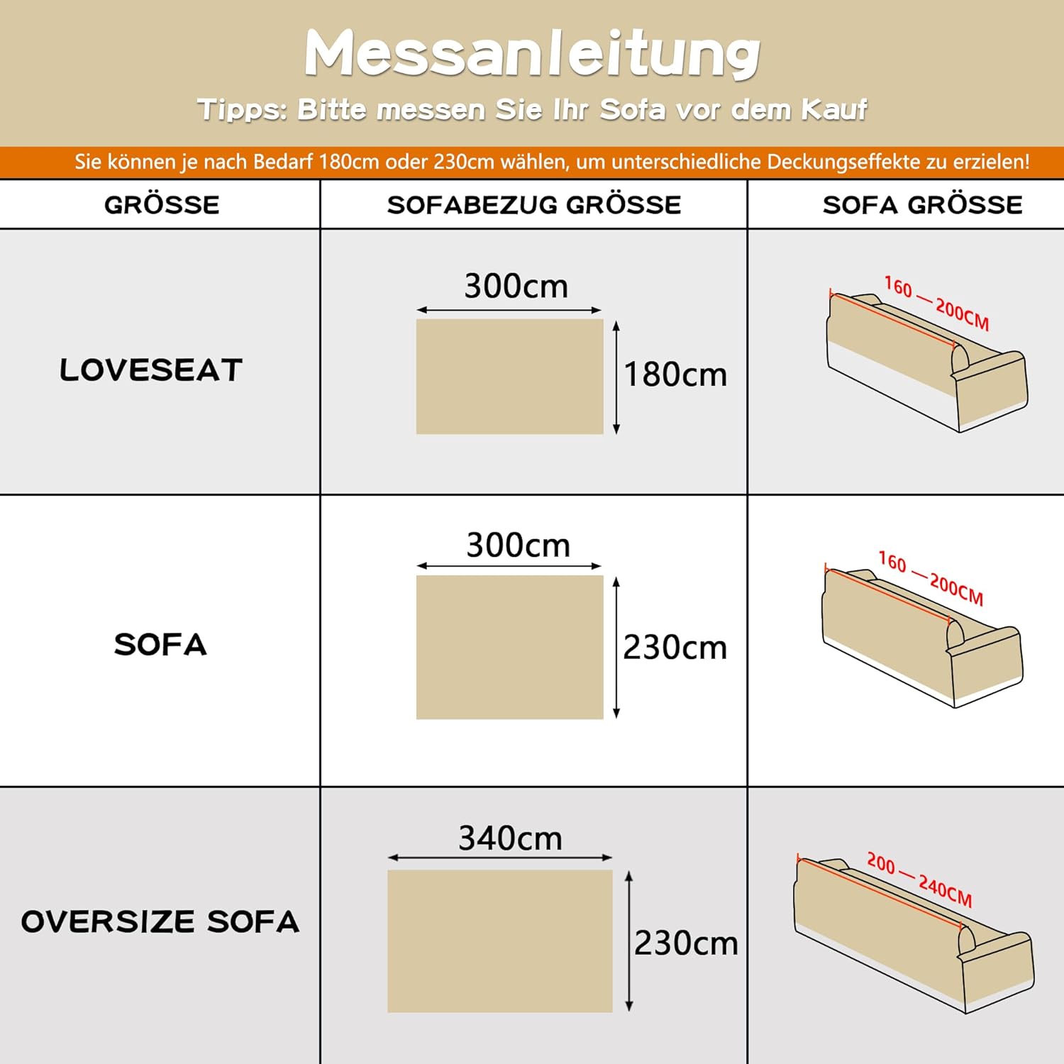 MYSKY HOME - Housse de canapé 3 places - 180x340cm - protection animaux, enfants, blanche