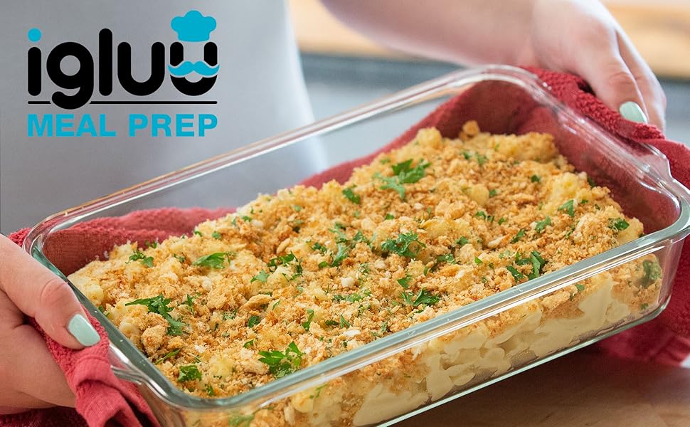 Igluu Meal Prep verre pour préparation des repas sans BPA Micro-ondes lave-vaisselle et congélateur 