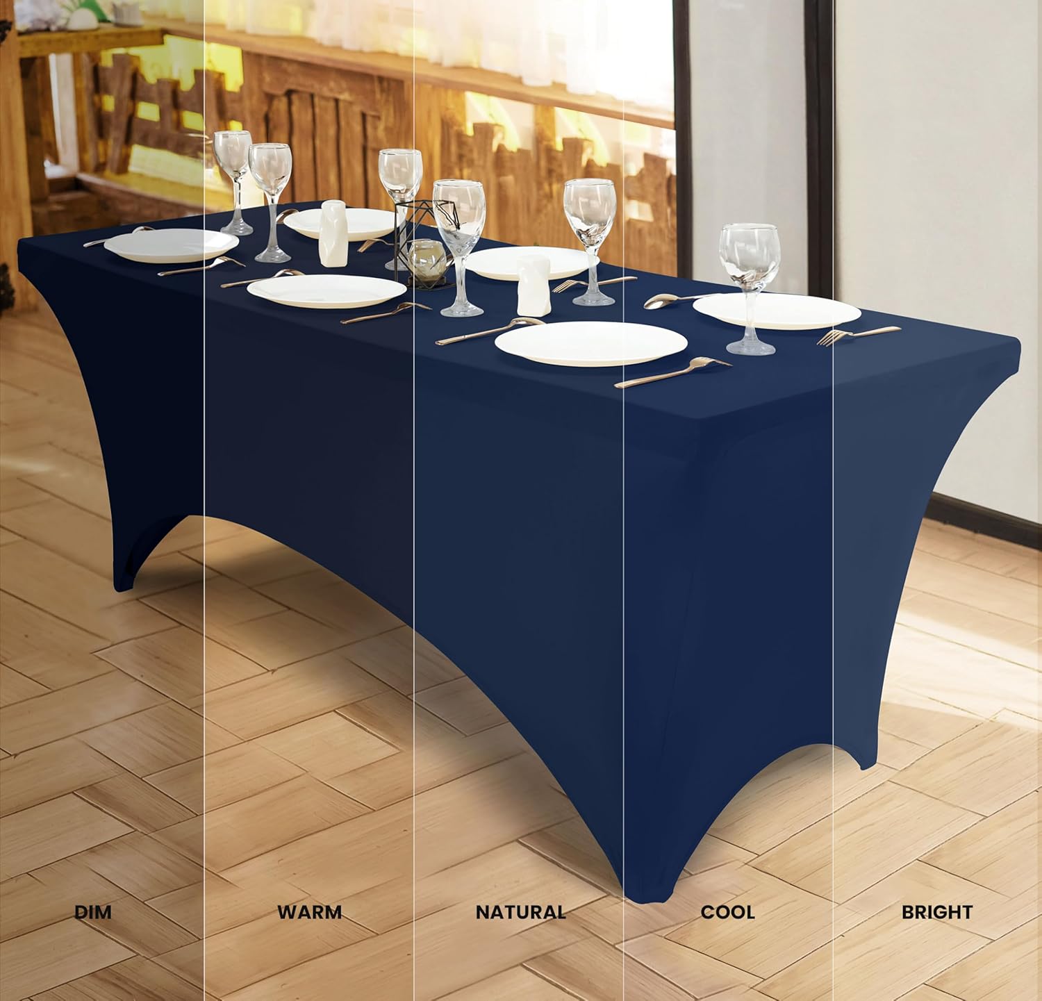 Utopia Kitchen - nappe extensible - 244 cm - polyesther spandex, lavable, infroissable, lot de 2