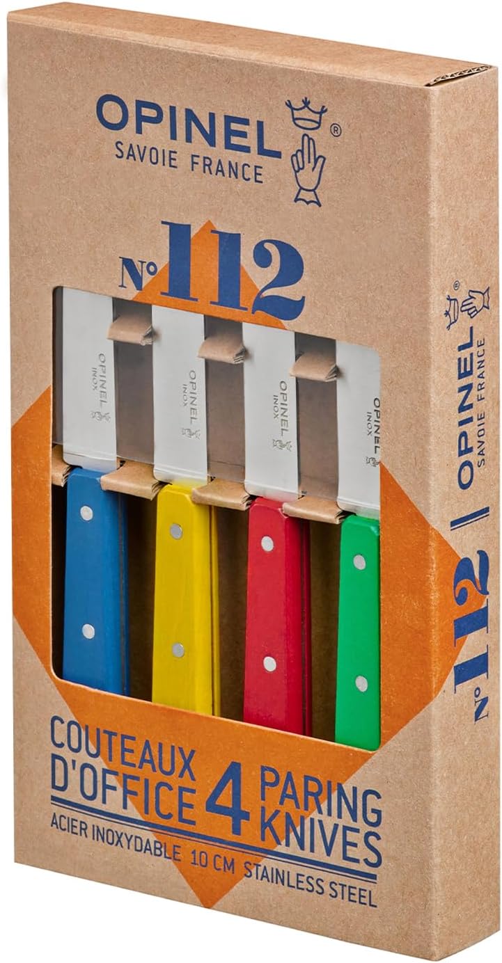 Opinel - Coffret N°112 - 4 couteaux 10cm - lame inox, fabrication française