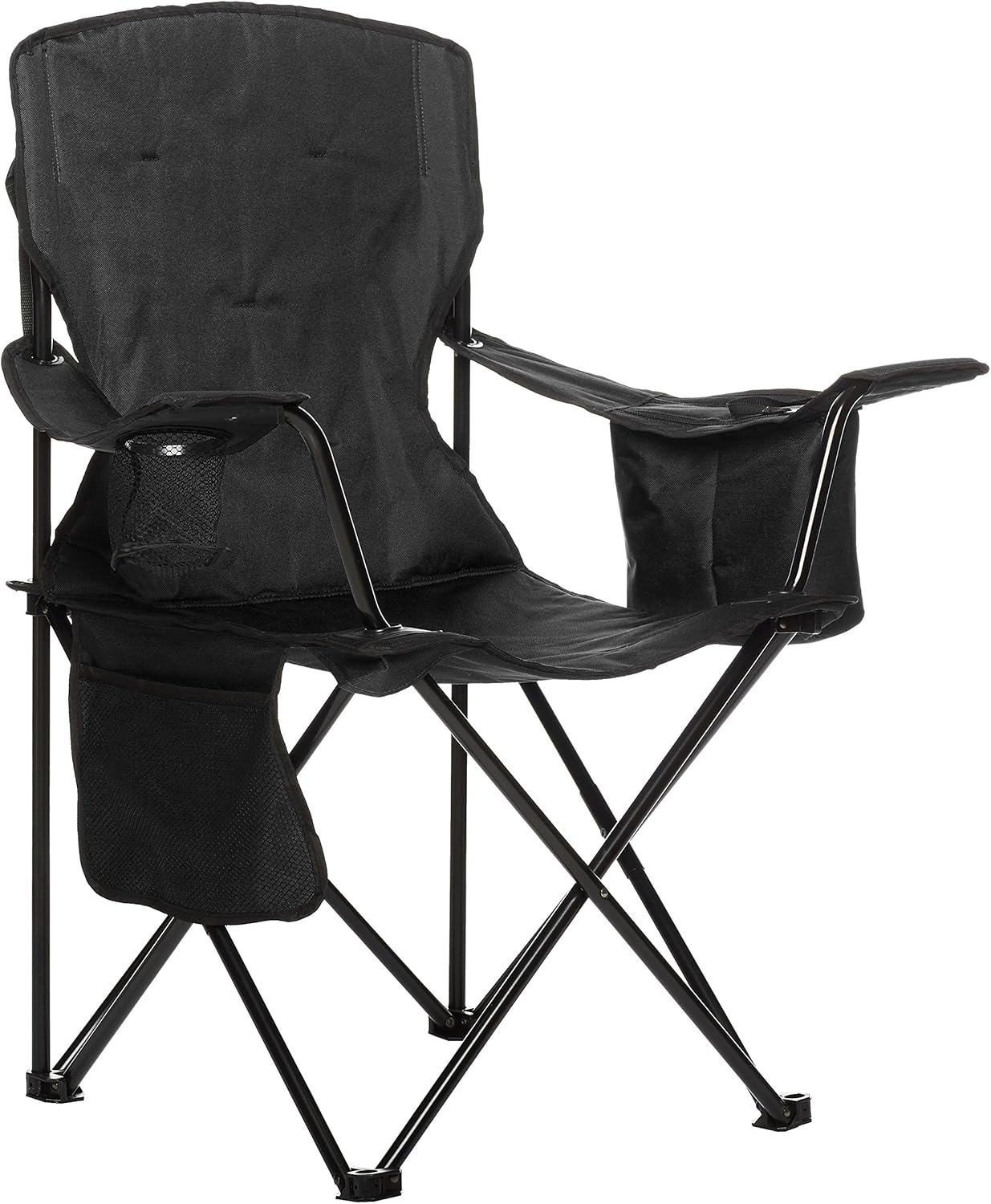 mx-dealz Basics - Chaise de camping - dossier haut, poche isotherme, pliable