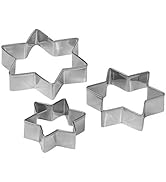 TALA Lot de 3 emporte-pièces en forme d'étoile en acier inoxydable Différentes tailles