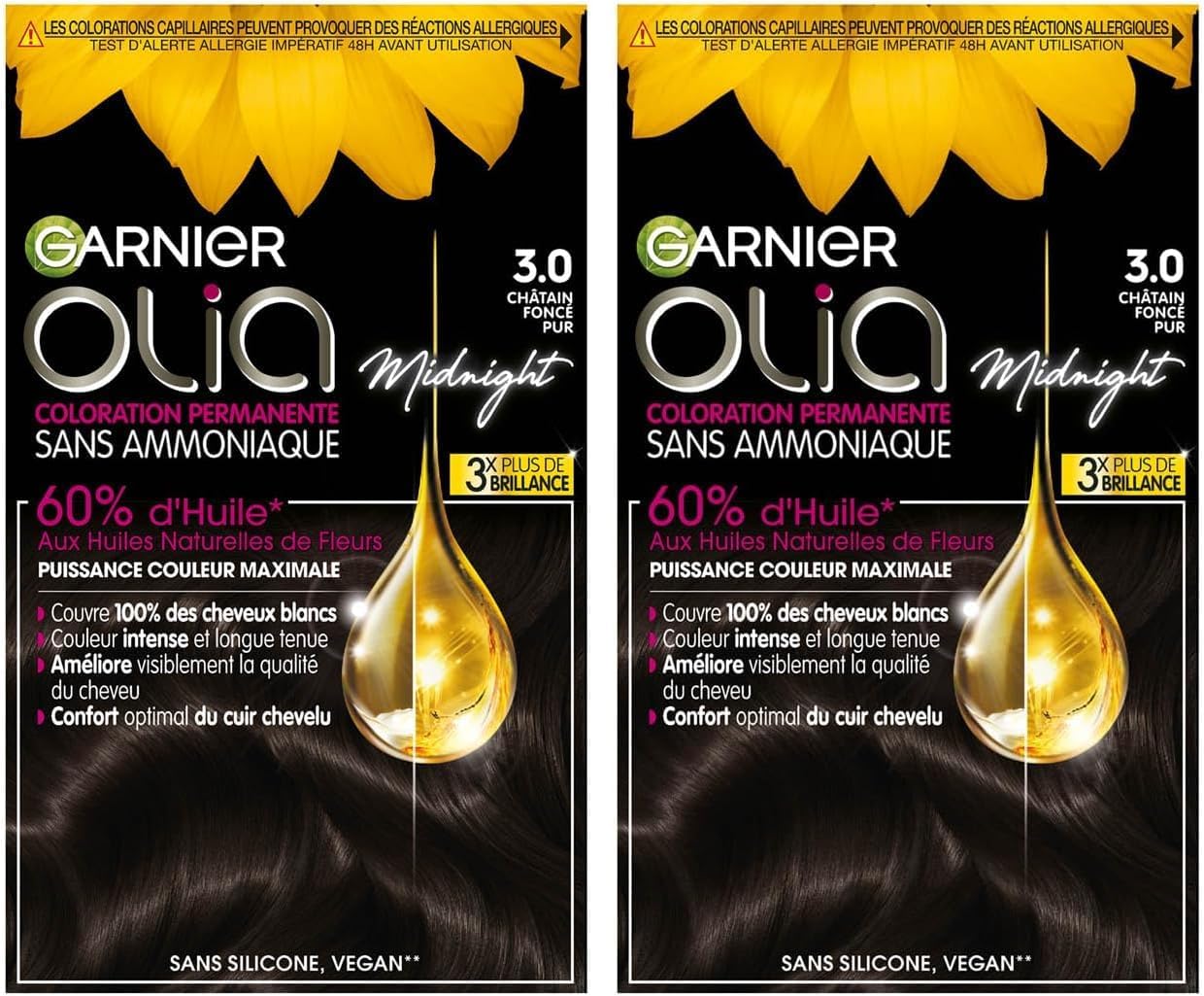 Garnier - Olia - lot de 2 - coloration sans ammoniaque, huiles naturelles