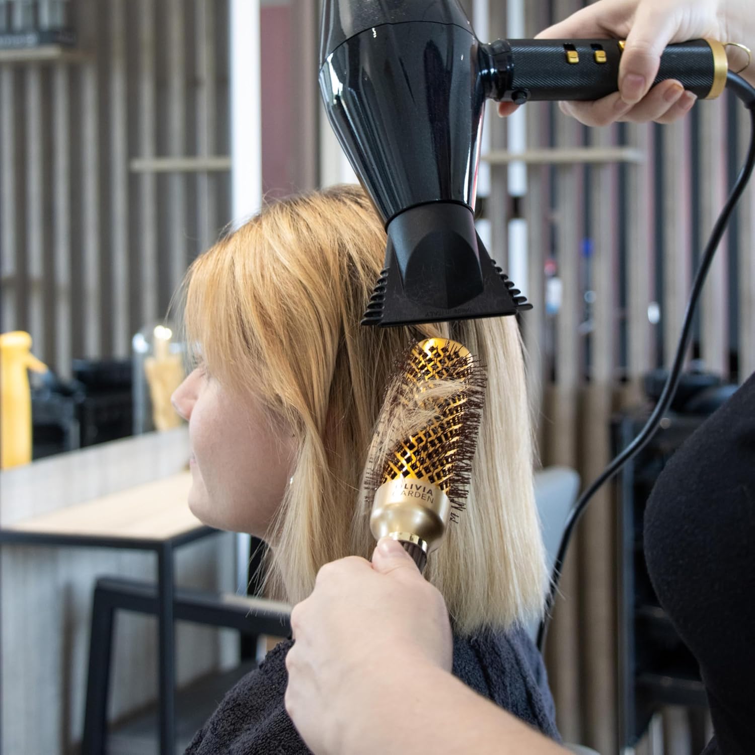 Olivia Garden - Expert Blowout Shine - ronde céramique antistatique, brushing sans frisottis