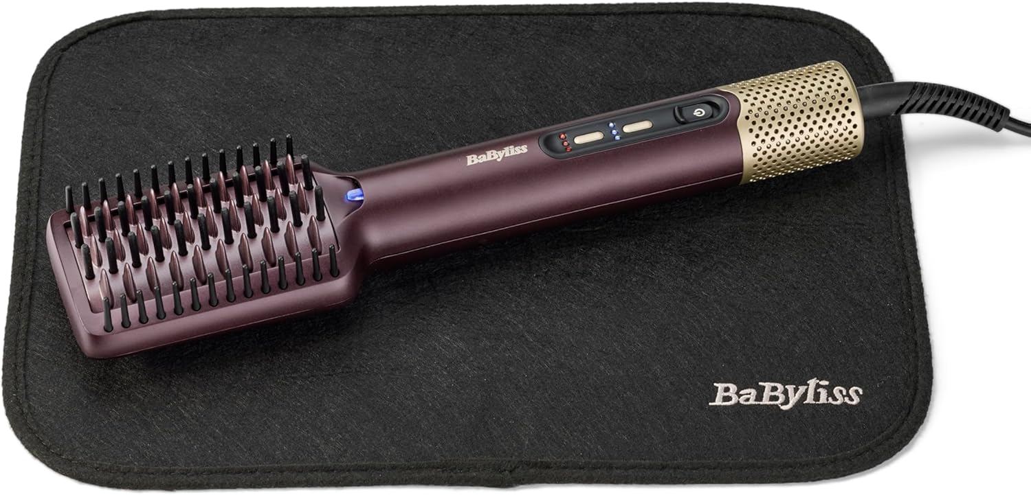 BaByliss - Brosse lissante Air Power Smooth - ionique, lissage cheveux mouillés/secs, anti-frisottis - AS640E