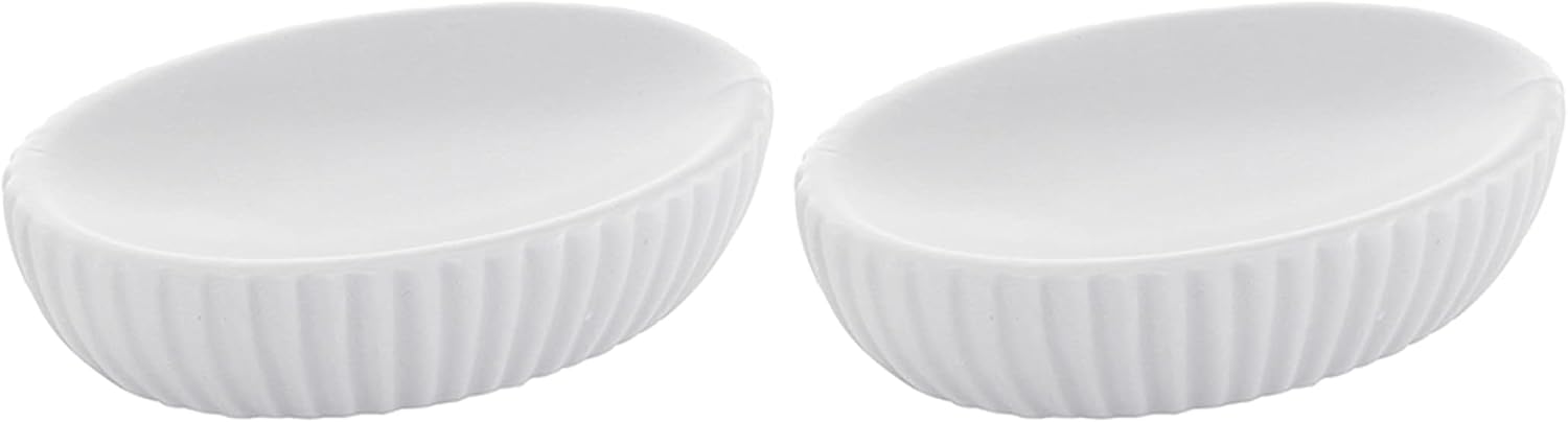 Gedy - Porte-savon G-Marika - 3x12x8,3 cm - Céramique, lot de 2