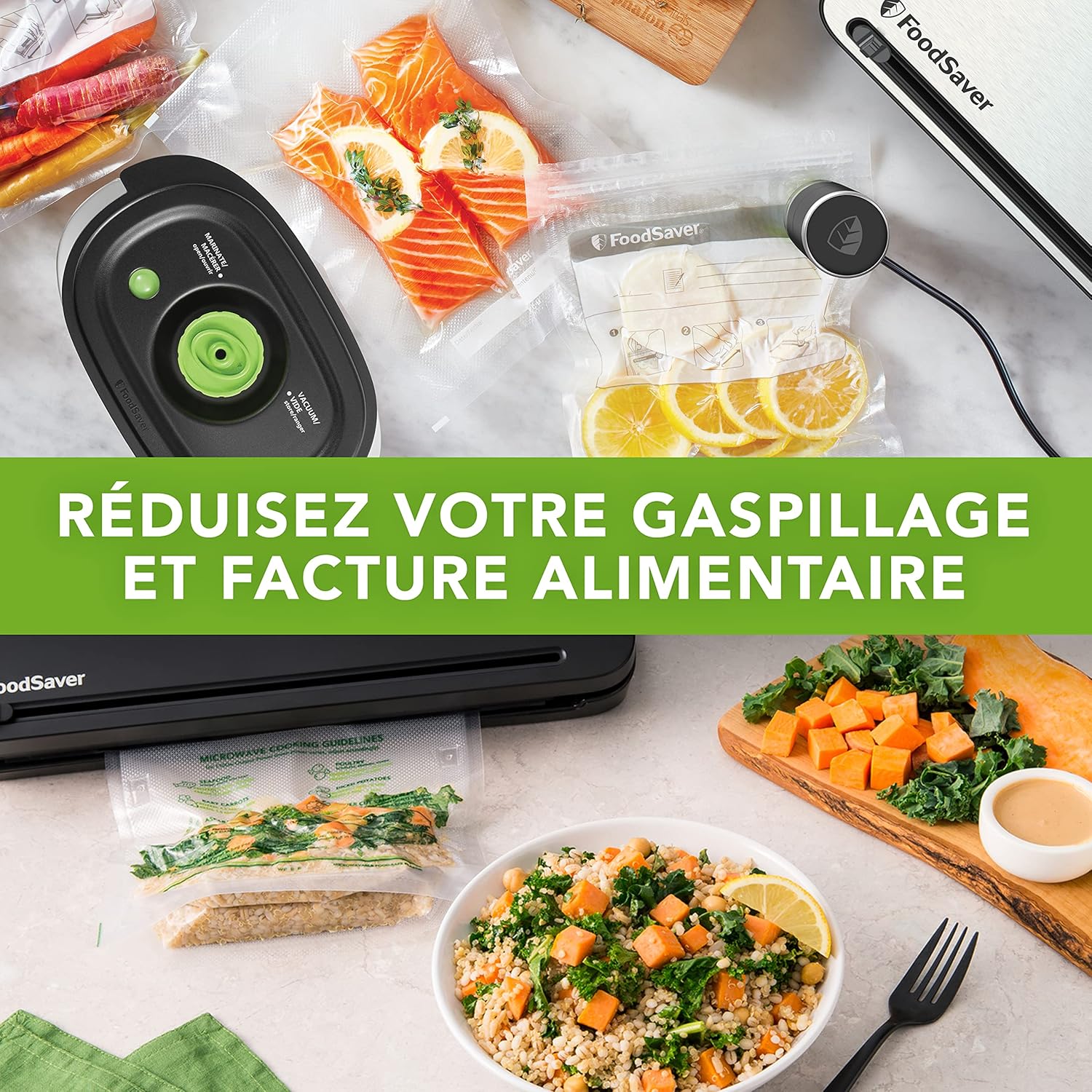 Appareil de mise sous vide sans fil, compact 2.5W, noir, VS1199X