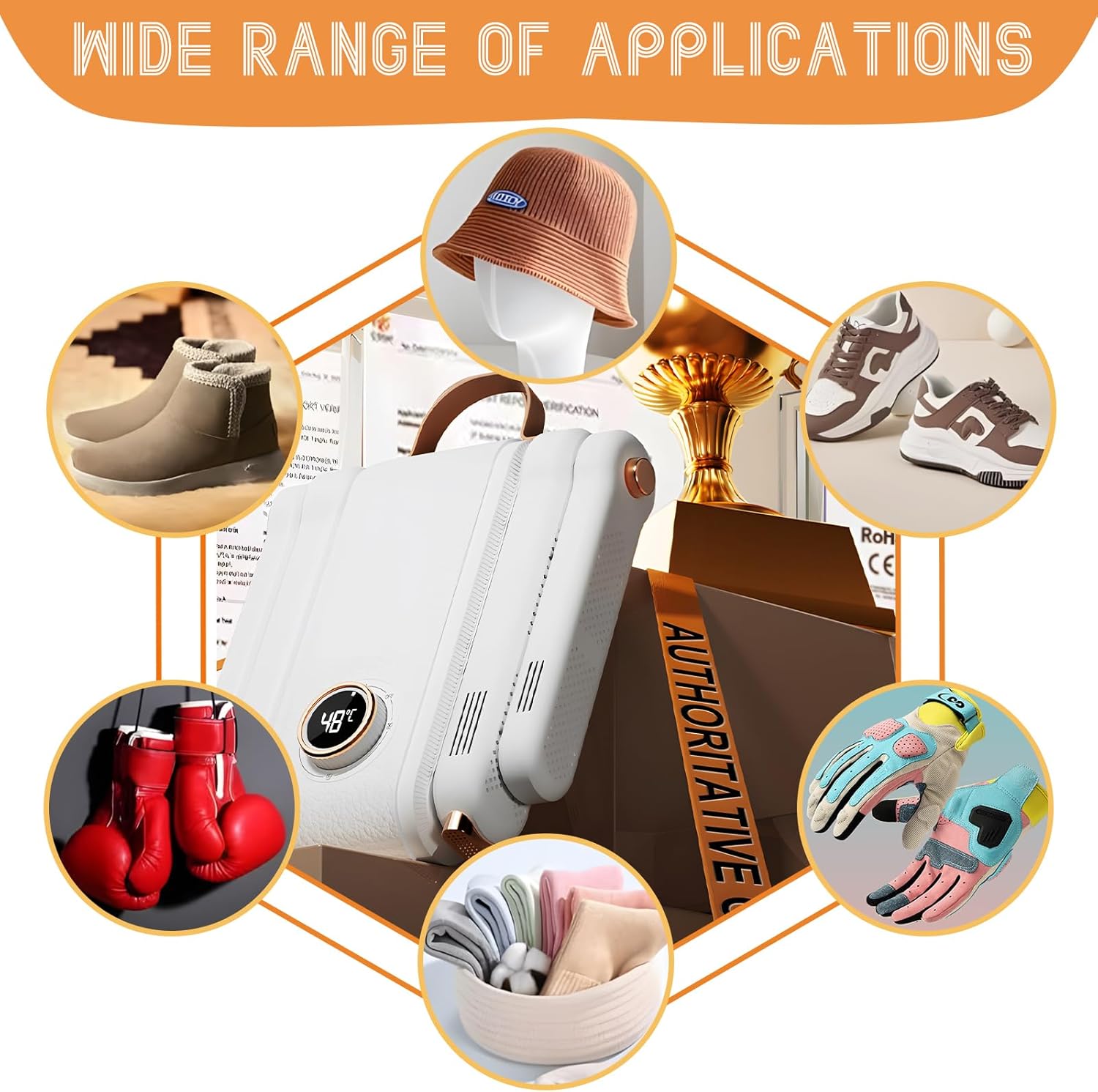 Sèche chaussures électrique 4 bras, programmation arrêt, stérilisation, réchauffage rapide