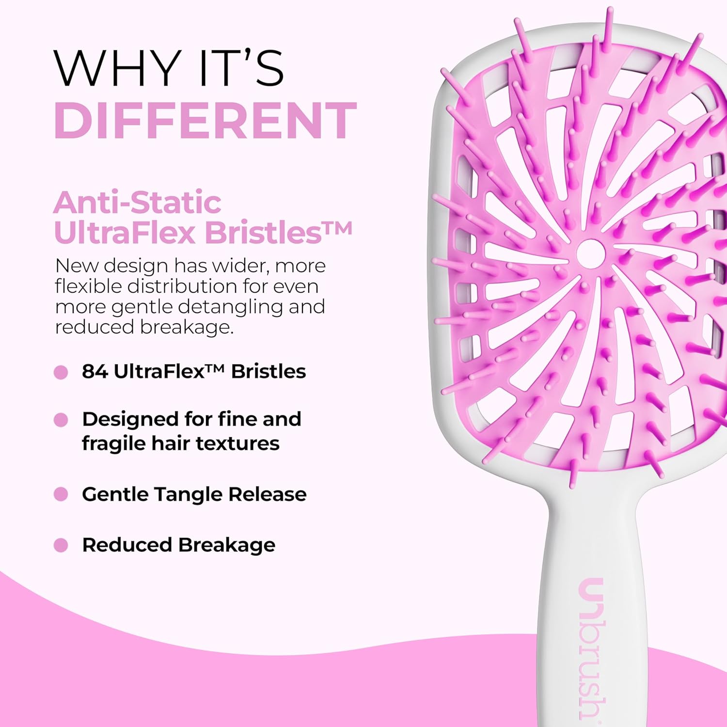 FHI Heat - UNbrush Plus - ultra légère, démêlage doux, 84 poils UltraFlex