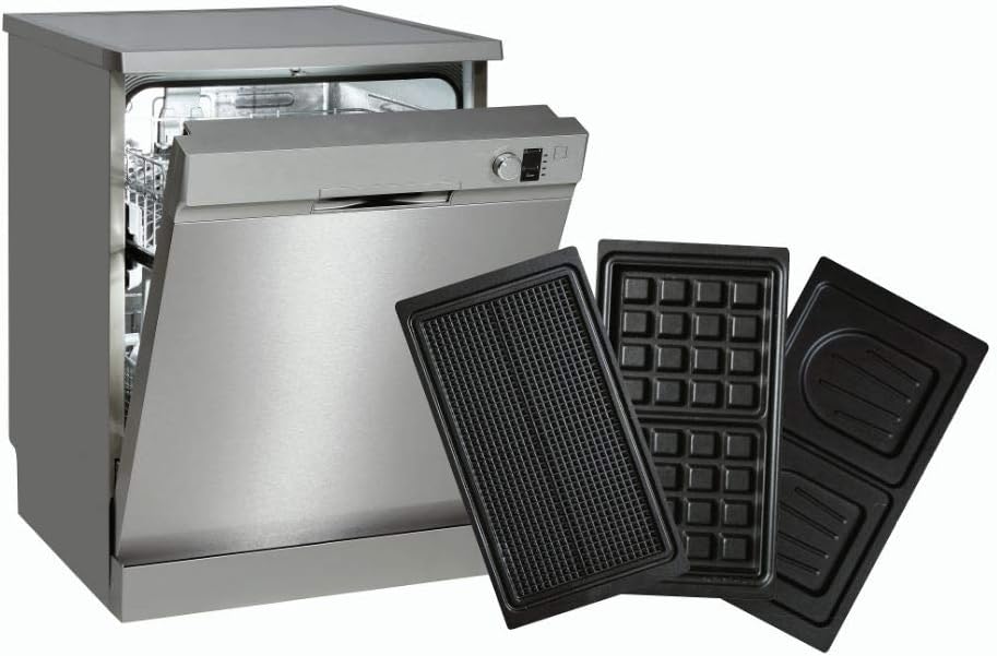 SENYA - Gaufrier 3 en 1 - compact - plaques antiadhésives, rangement facile