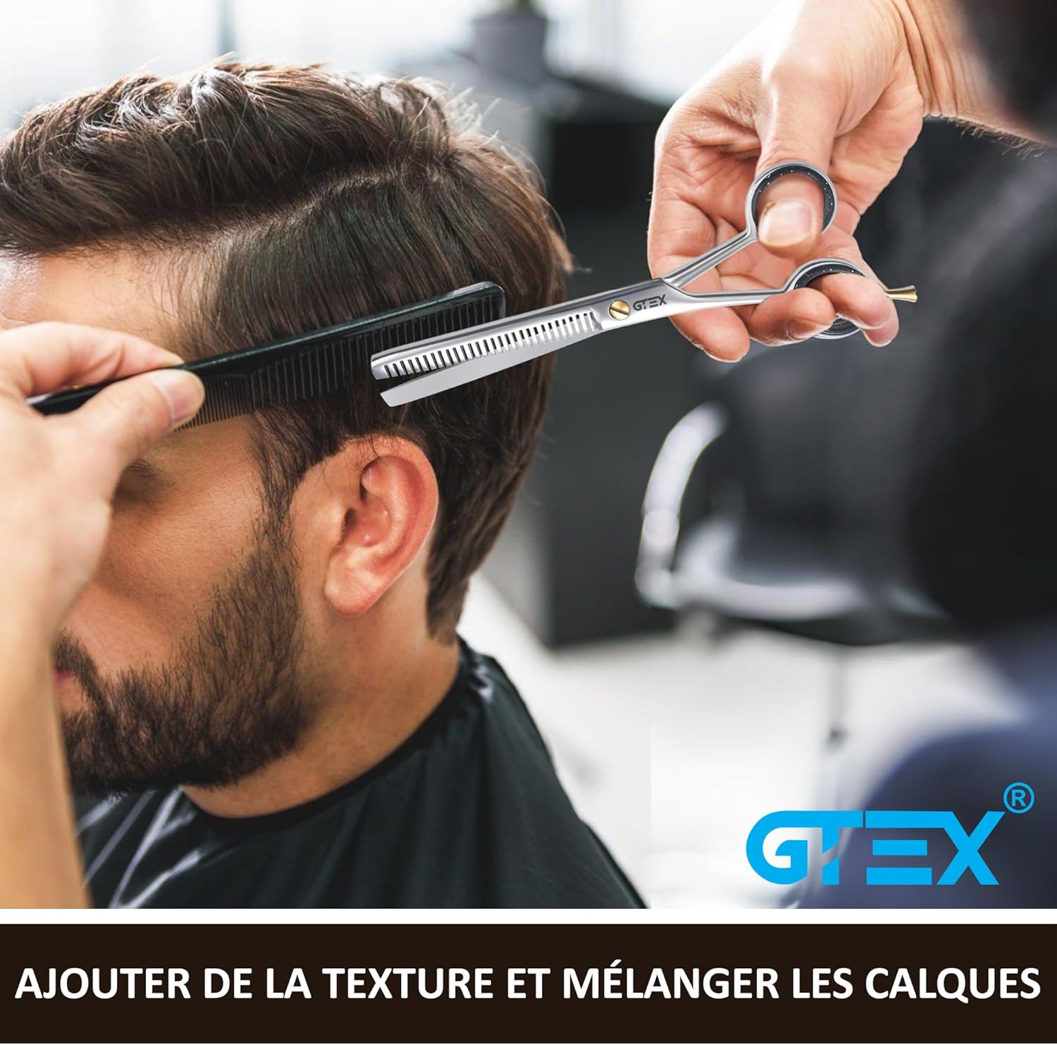 GTEX - Ciseaux désépaississants 6,5'' - inox haute teneur en carbone