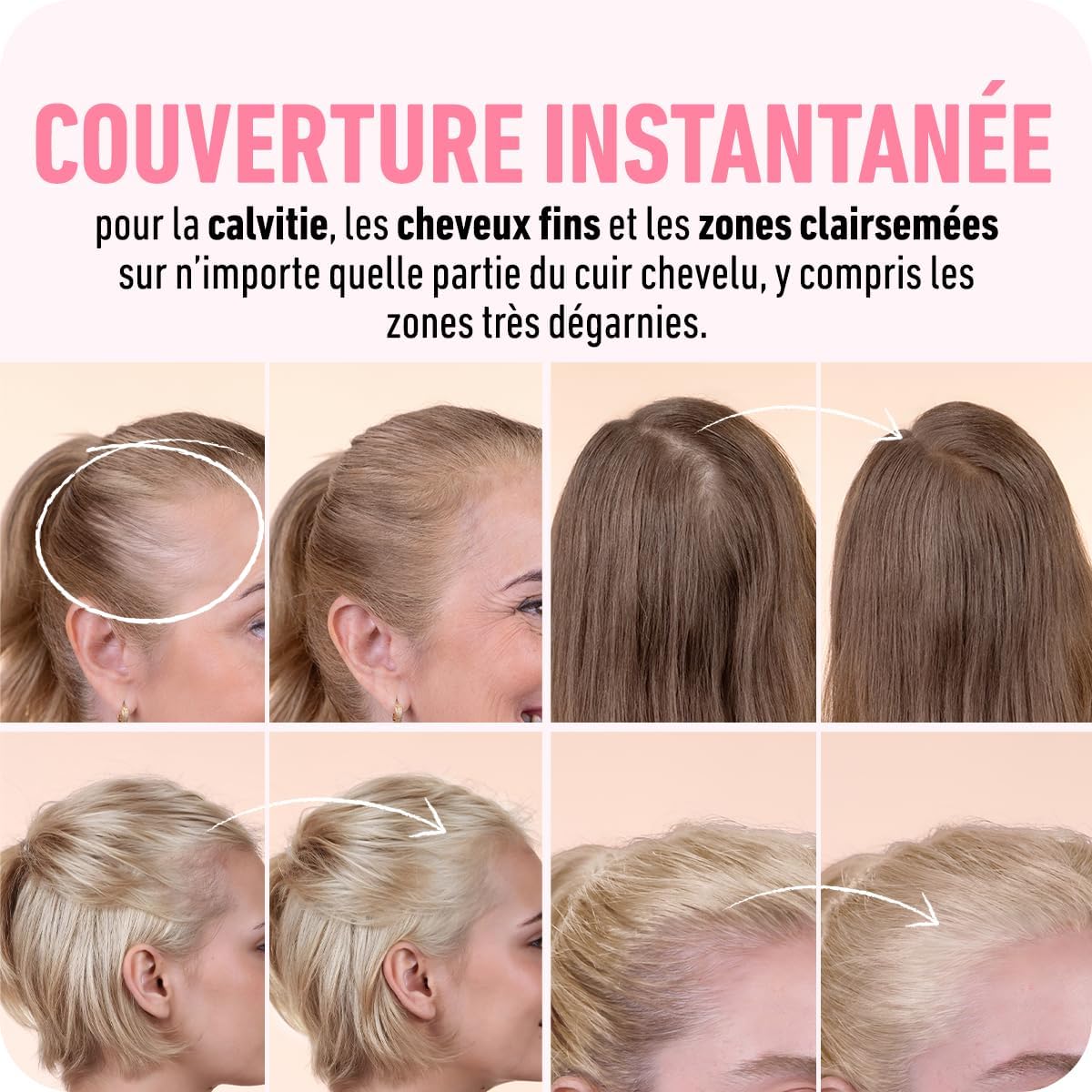 BOLDIFY - poudre racines cheveux - 10g - blond moyen, camoufle gris