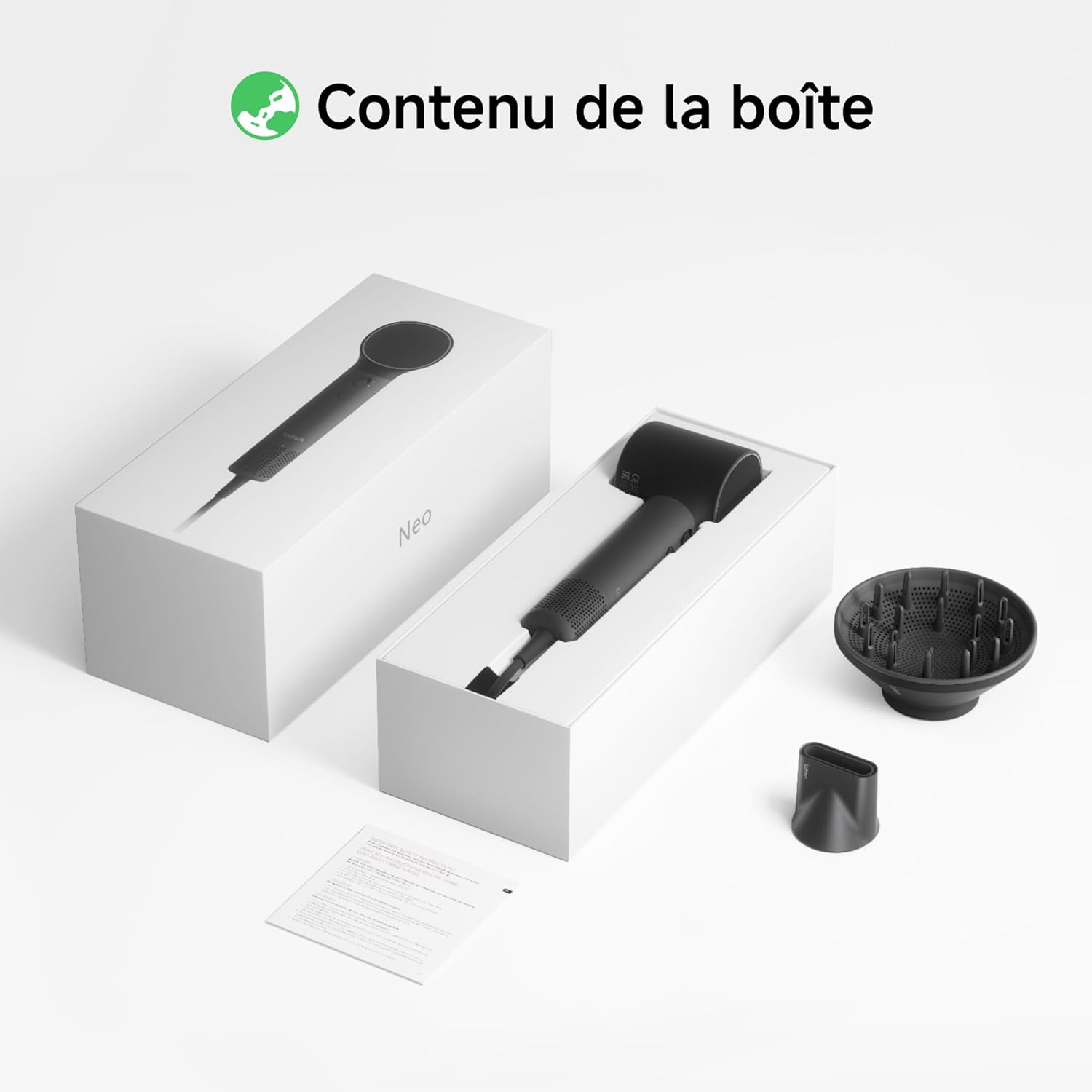 Laifen - Neo Sèche-cheveux - 390g - 200M ions, moteur 110k, 59dB