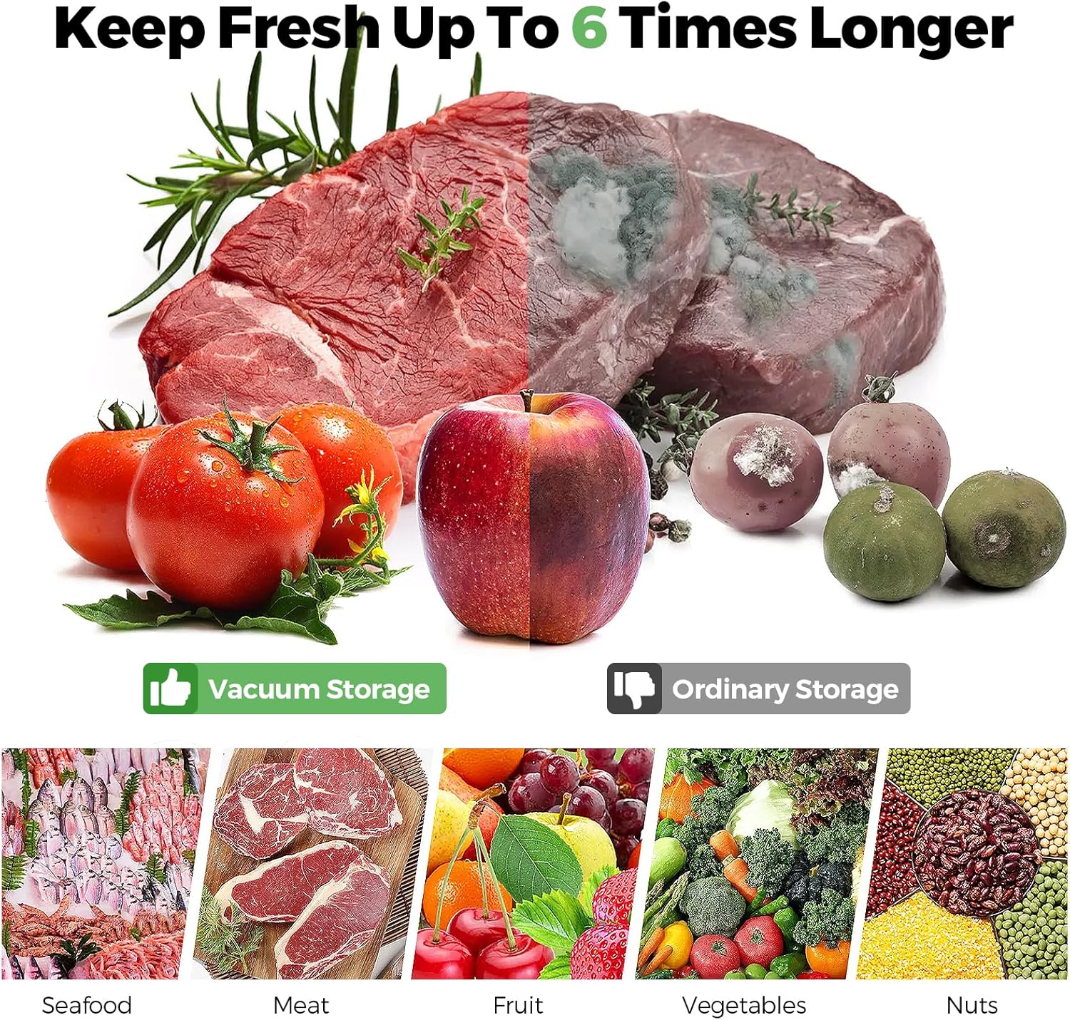 Sac Sous Vide Alimentaire - sachets gaufrés 20x30cm, sans BPA, pack 100