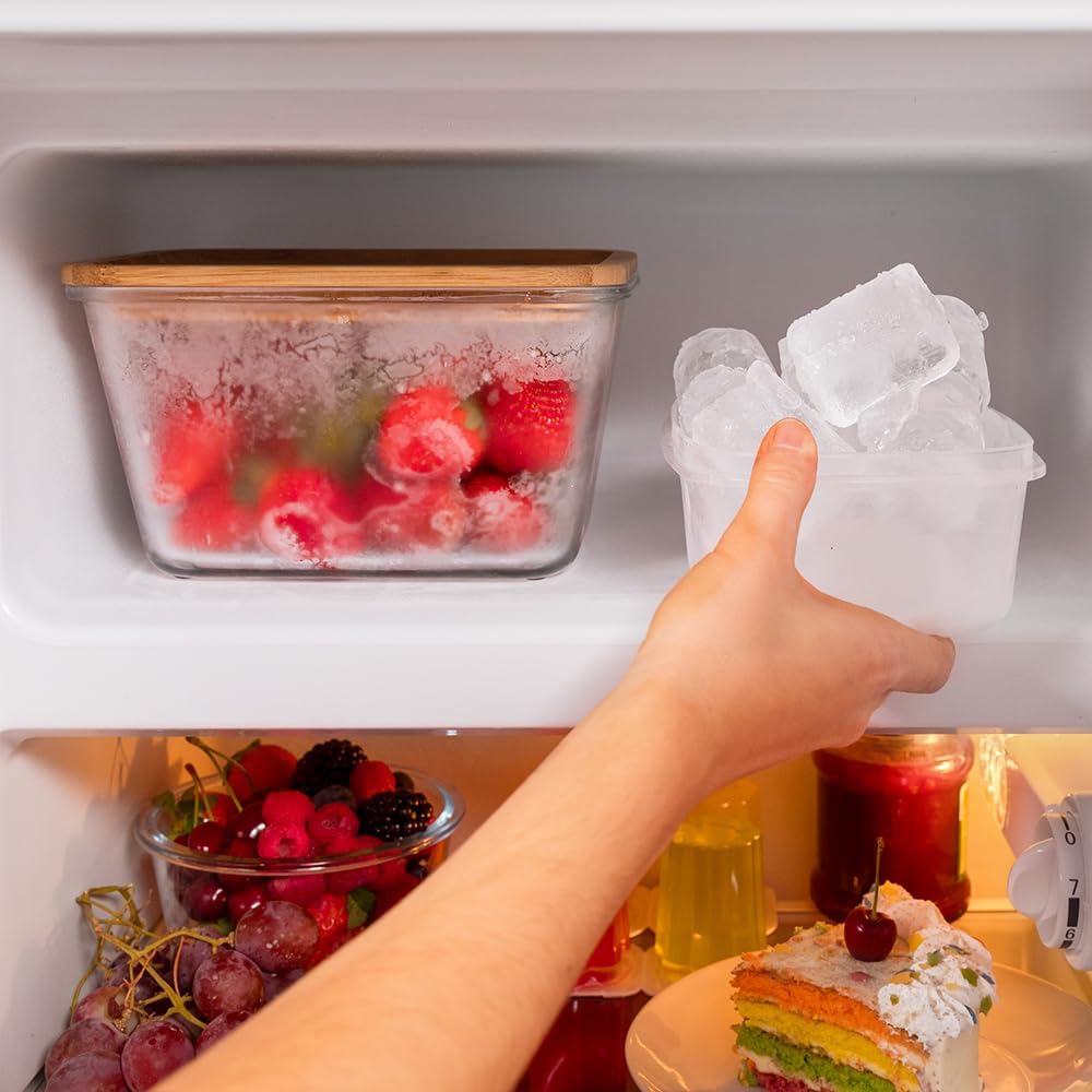 Cecotec - Bolero CoolMarket Origin 110 - 110L - rétro, classe E, Icebox, LED, poignées chromées