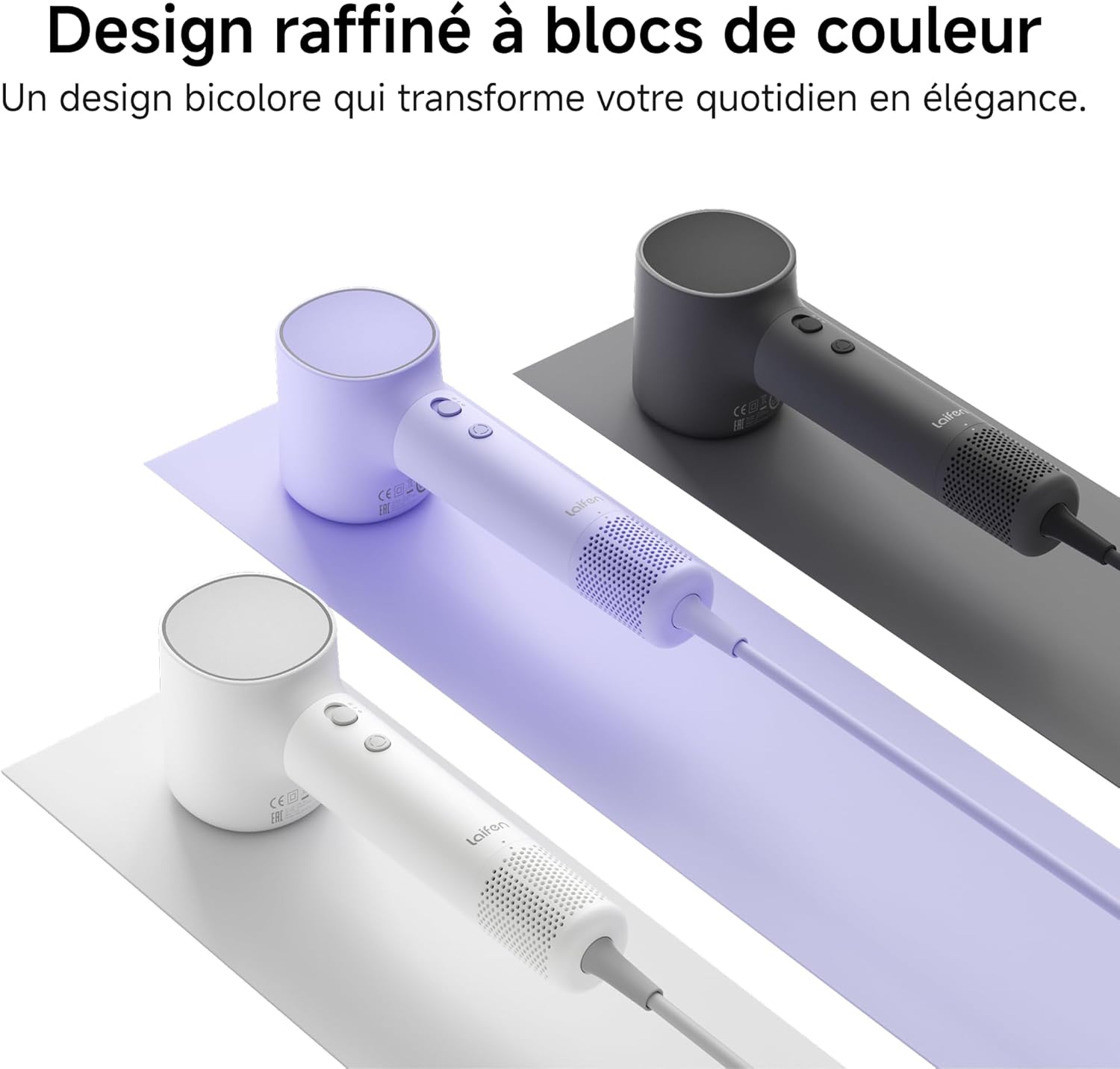 Laifen - Neo Sèche-cheveux - 390g - 200M ions, moteur 110k, 59dB