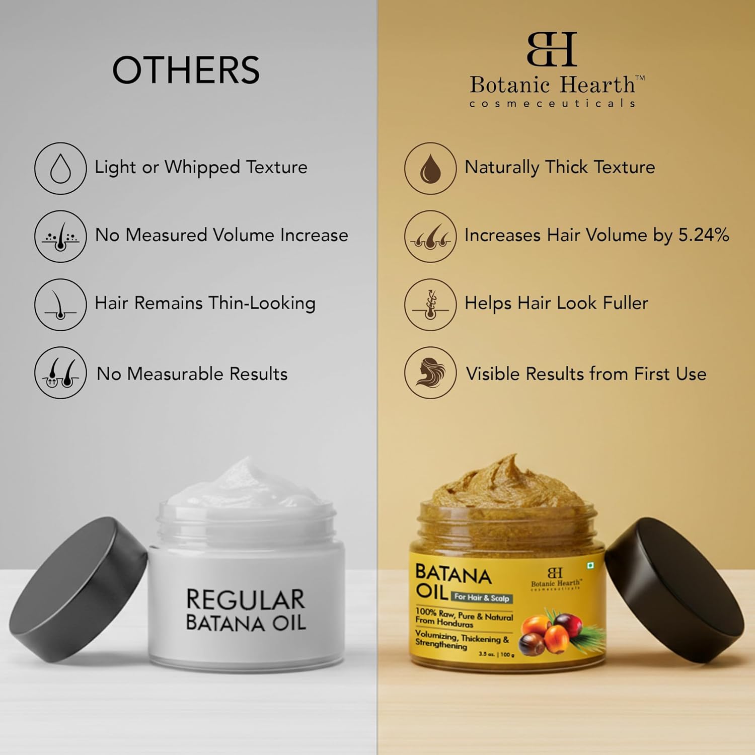 Botanic Hearth - Huile Batana 103,5 ml - soin nourrissant cheveux/peau