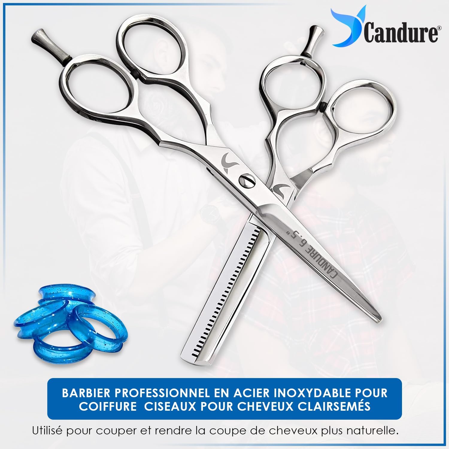 Candure - Set ciseaux coiffure pro 6,5