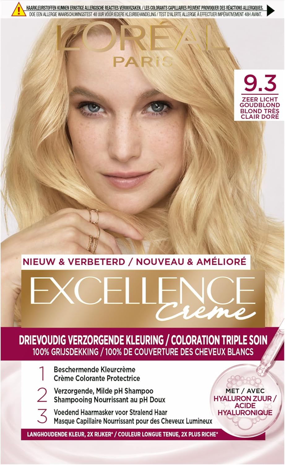 L'Oréal Paris - Excellence Crème 9.3 - crème colorante - blond très clair doré