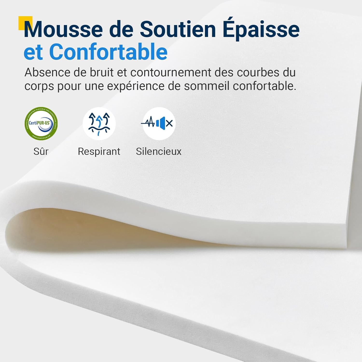 Avenco - Matelas Double - 140x200 cm - Ressorts ensachés, mousse certifiée, soutien lombaire