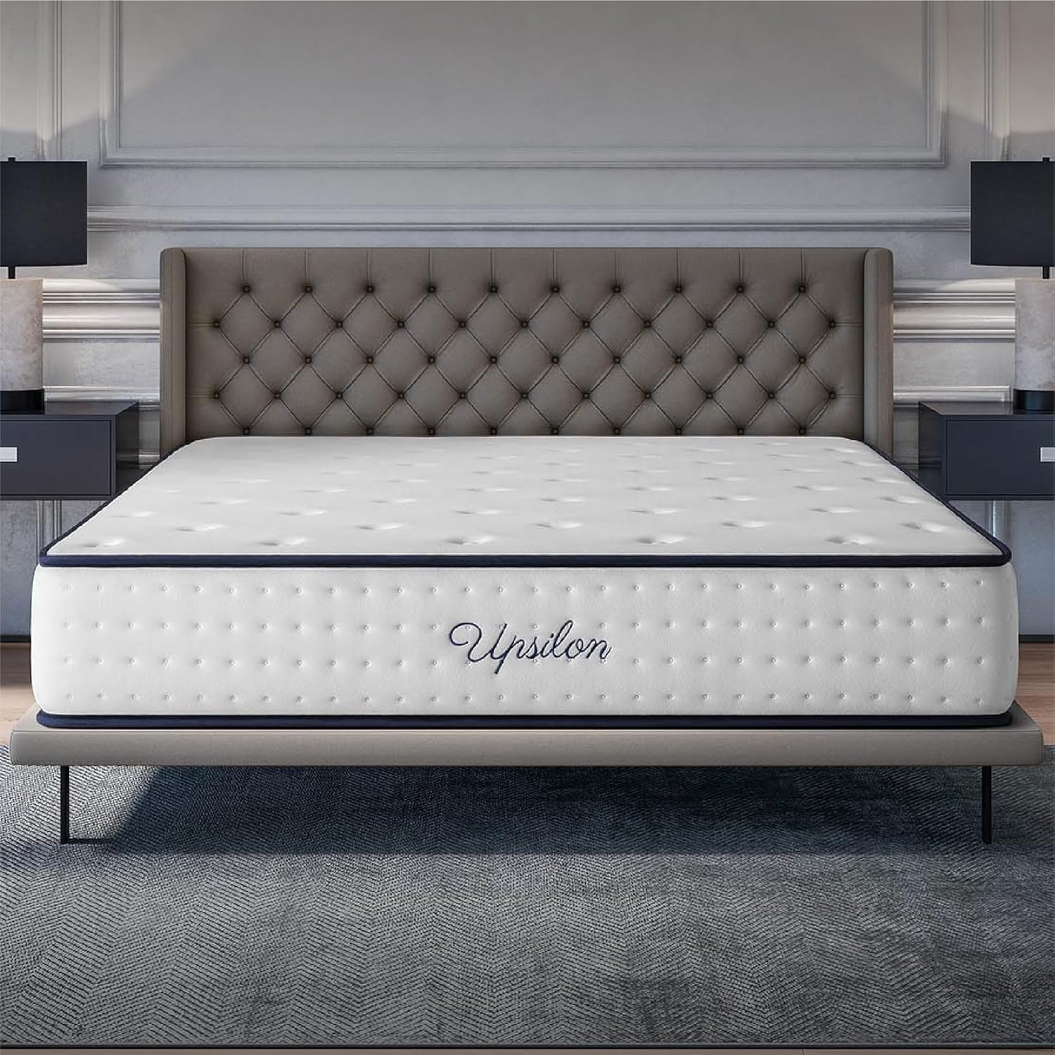 COSMOS - Upsilon Matelas hybride 140x190, mémoire de forme, 30cm, 7 zones