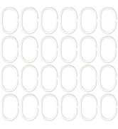 Aeuezxx Anneaux Rideau de Douche, 24PCS Crochets de Rideau de Douche en Forme de C, Blancs Anneau...