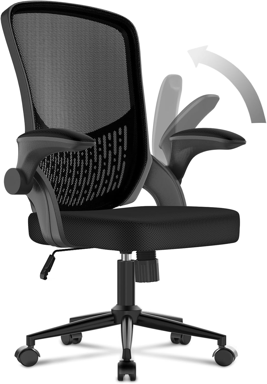 Naspaluro - chaise de bureau ergonome - accoudoirs réversibles, soutien lombaire, maille respirante, hauteur réglable