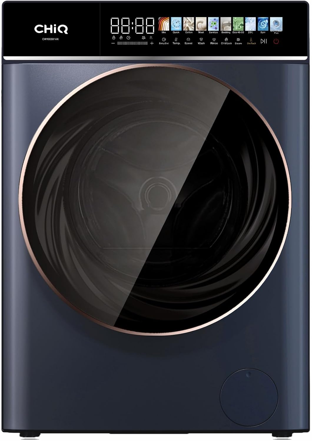 CHiQ - Lave-linge 10 kg, classe A-10%, Inverter, vapeur, CW106581AX