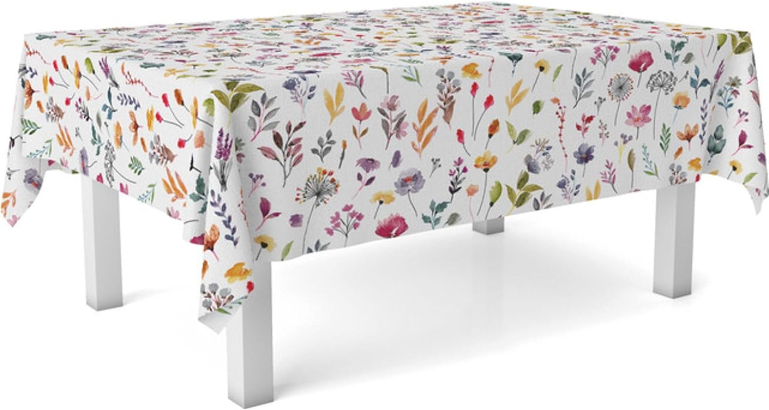 Nappe en toile cirée - rectangulaire 180x140 cm - imperméable, anti-taches, facile à entretenir