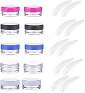 Aeuezxx Contenants Cosmétiques, 10 Pièces Pots D'échantillons de Voyage et 10 Pièces Spatule de M...