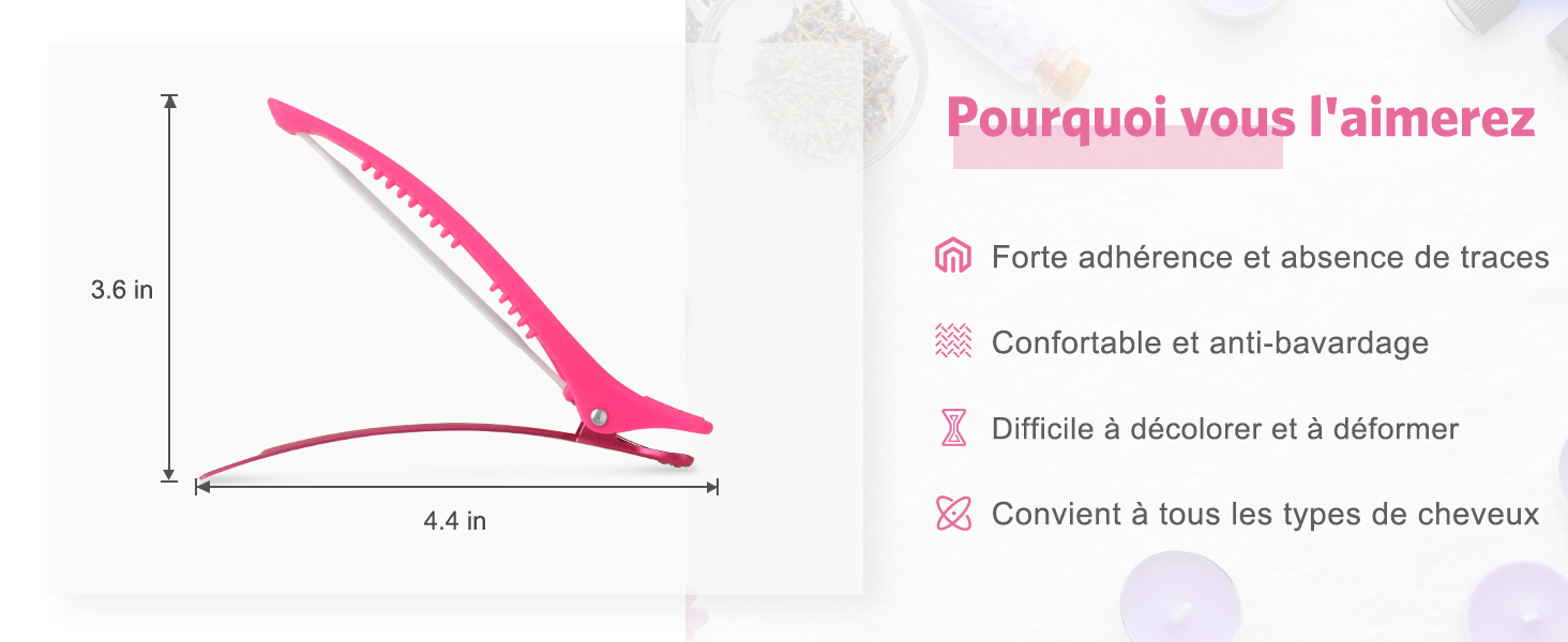 le nouveau design de la pince à cheveux en acier inoxydable