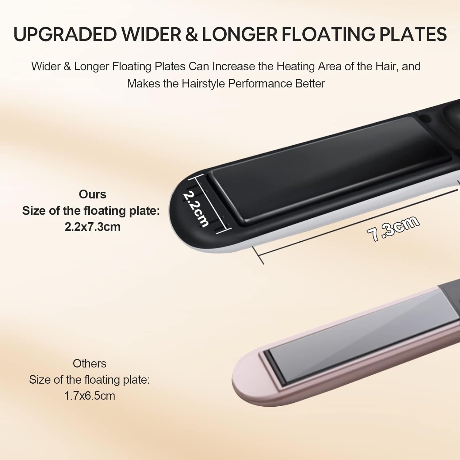 SUNMAY - Voga - mini taille - lisseur boucleur titane, sans fil, 3 T°, USB, 5000mAh