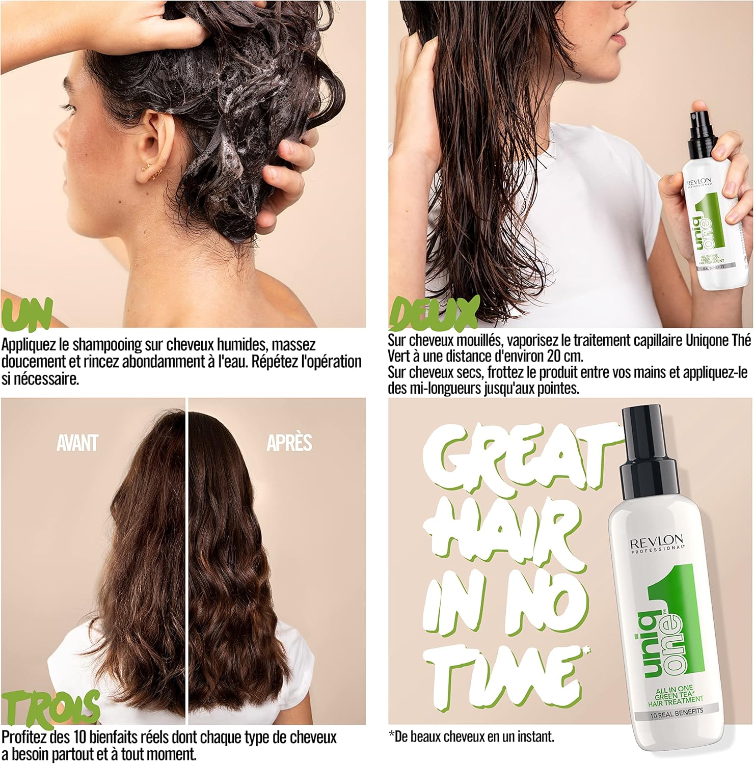 Revlon - UniqOne - 150ml - masque spray nourrissant vegan cheveux