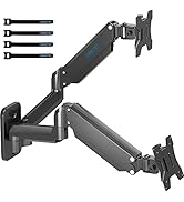 avec bras articulés en finition noire. Comprend des mécanismes à ressort à gaz réglables et comprend quatre sangles de gestion des câbles de la marque « ERITEC ».