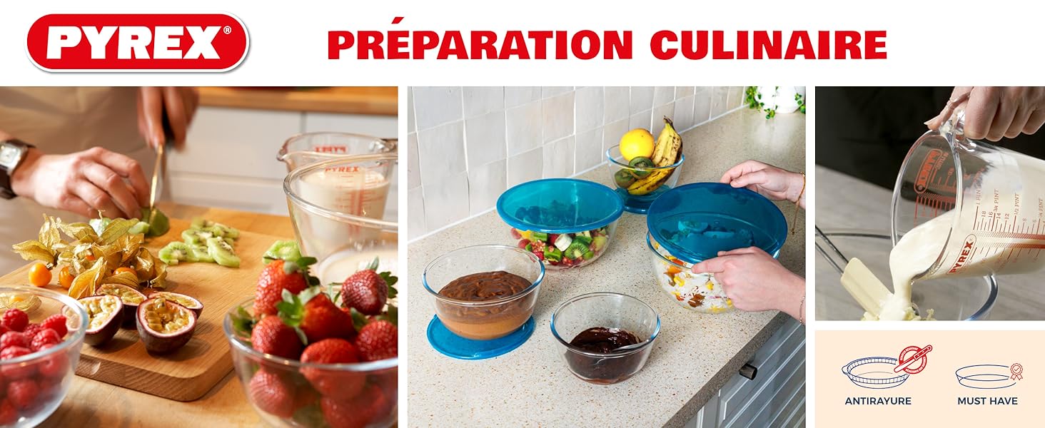 pyrex préparation culinaire