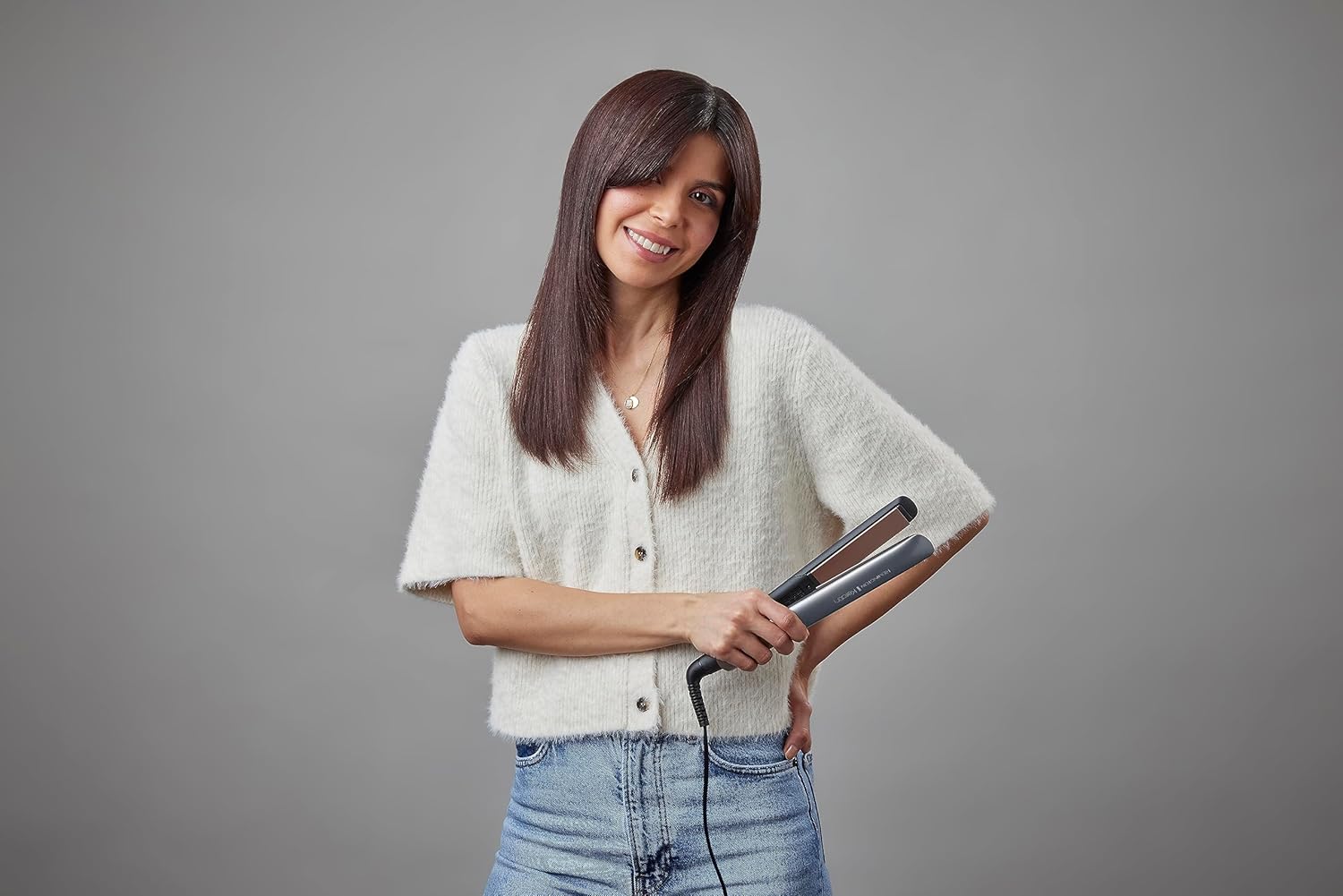 Remington - Lisseur Keratin Protect - céramique, capteur intelligent, écran LCD, soin kératine & huile d'amande - S8598