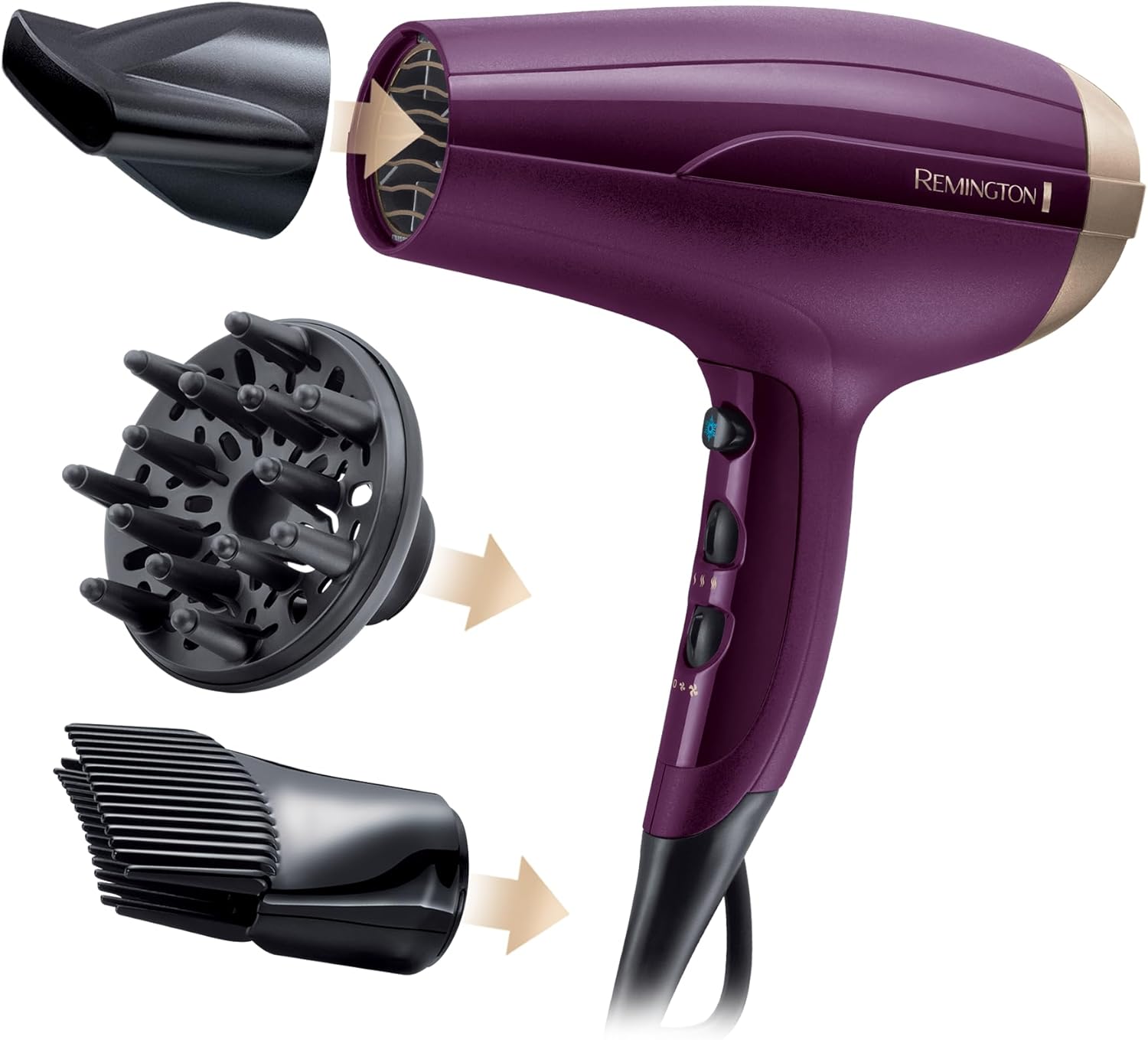 Remington - sèche-cheveux Your Style - 2300W - léger, ionique, brillance, diffuseur volume, D5219