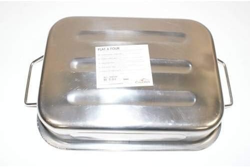 Crealys - plat inoxydable - 27,5x20,5x6 cm - résistant et pratique - 500536