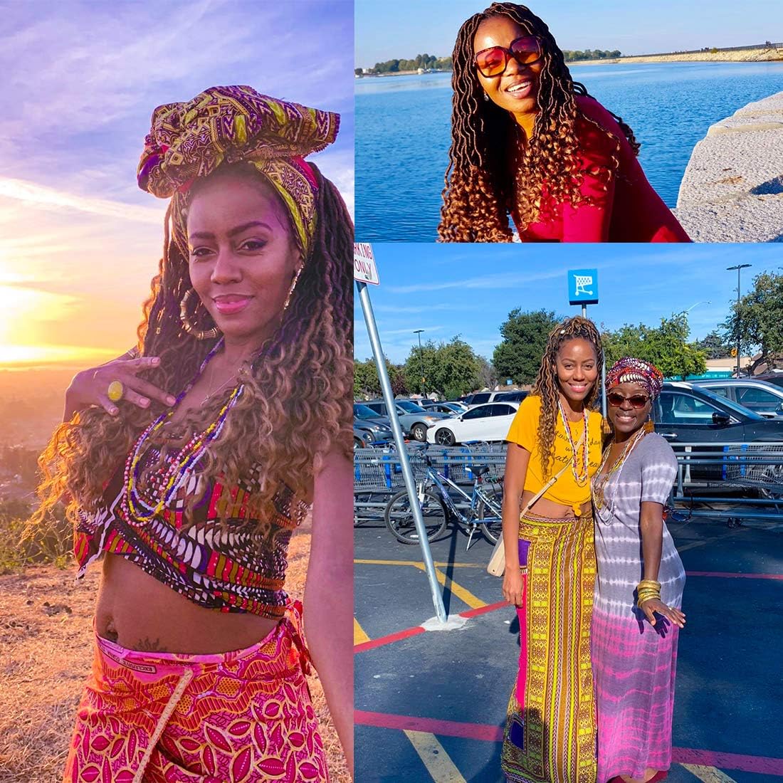 Xtrend - extensions dreadlocks crochet bouclées - 61 cm - lot de 6 paquets T30#