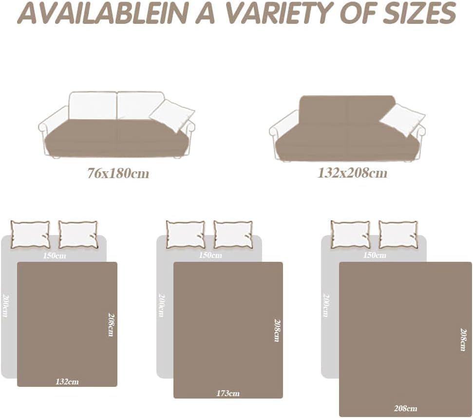 DUJUIKE - housse canapé imperméable antidérapante 208x208cm – protection animaux