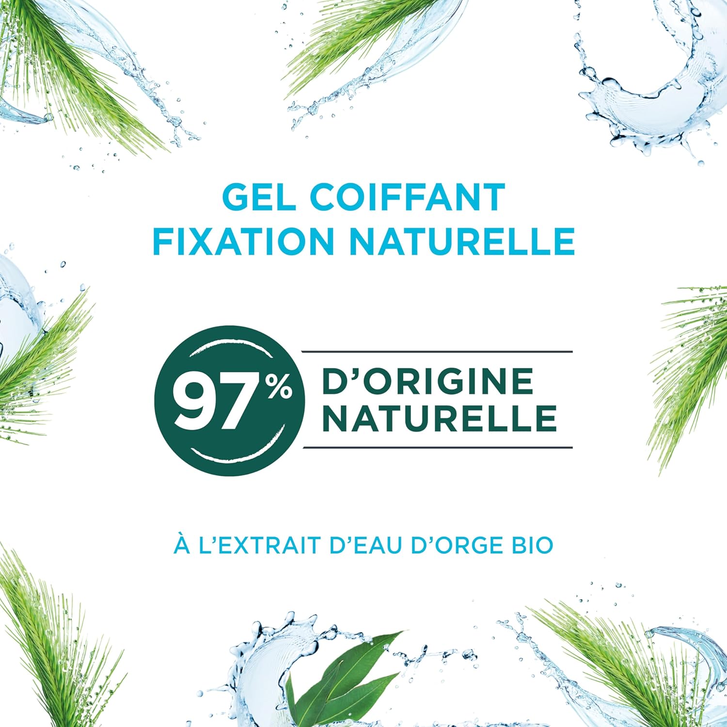Naturé Moi - Gel coiffant 150ml - tenue 12h, 97% naturel, orge bio