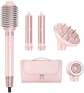 Mescomb Fer à friser et fer à friser 5 en 1 avec sèche-cheveux ionique et fer à friser pour voiture Style professionnel